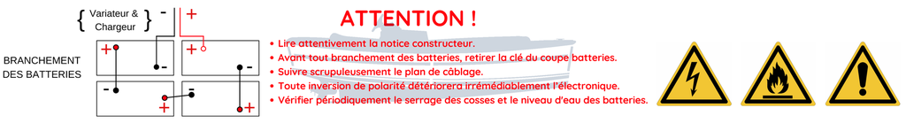 AUTOCOLLANT ATTENTION BRANCHEMENT 24V FR