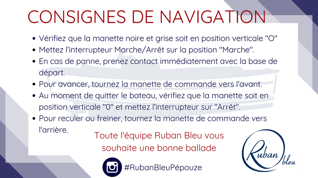 AUTOCOLLANT CONSIGNES DE NAVIGATION