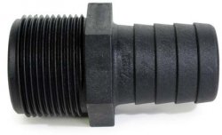 RACCORD ANNELE 1' 1/2 PLAST MALE POUR TUYAU Ø38mm INTERIEUR