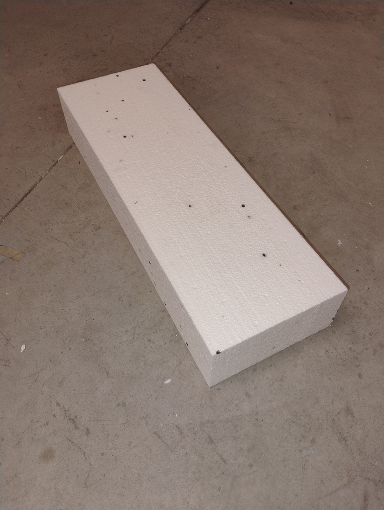 CUT POLYSTYRENE BLOCK