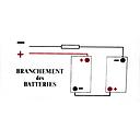 AUTOCOLLANT BRANCHEMENT BATTERIE (RUBAN BLEU)