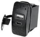 PRISE RECHARGE USB-A+USB-C 12/24V