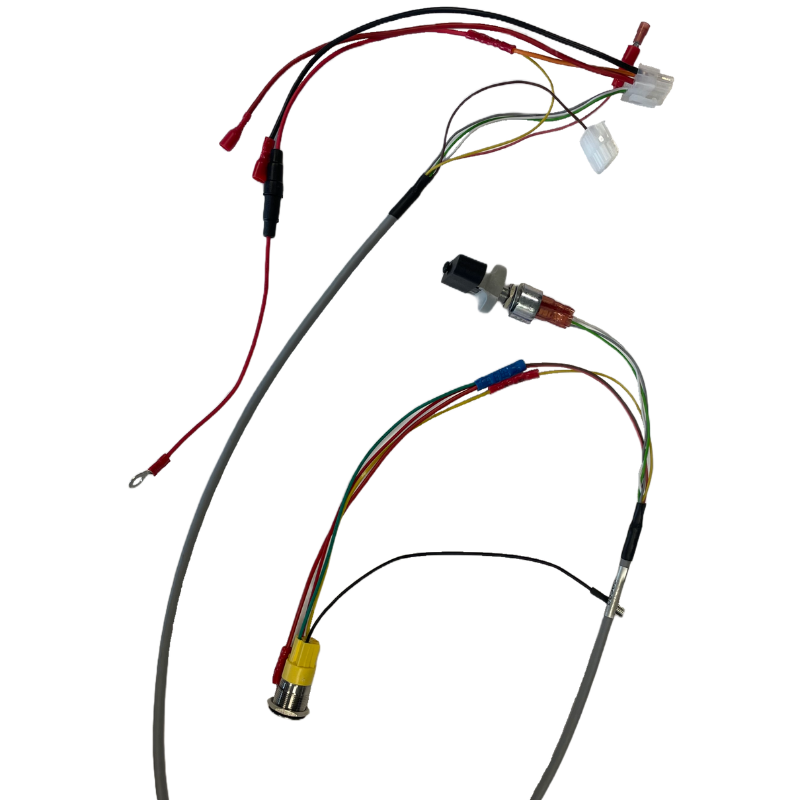 COMPLETE 12V CONTROL HARNESS FOR ECO ONE 1kW MOTOR WITH LIGHTED PUSH-BUTTON CONTACTOR (ACE/ACE2)