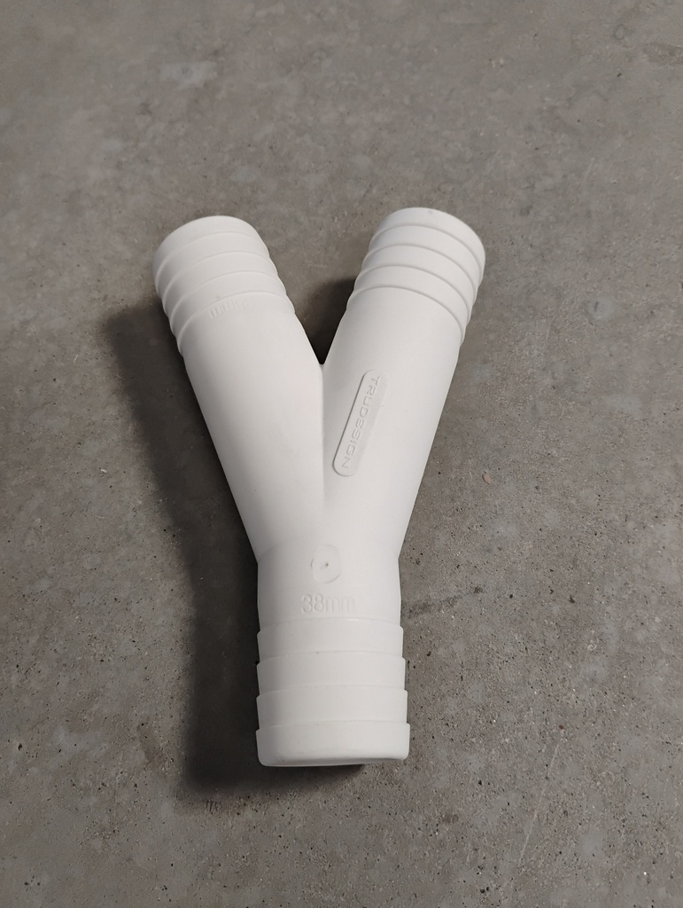 RACCORD "Y" D38 POLYMERE BLANC (LEGEND)