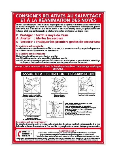 CONSIGNES DE PRÉVENTION NOYADE PONTON