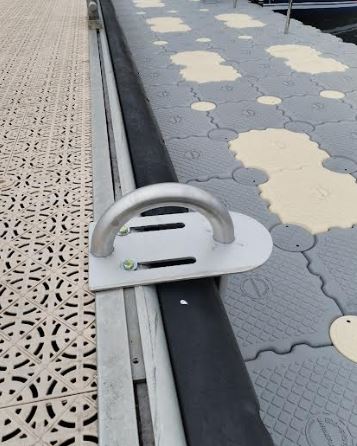 PLAQUE INOX DE MAINTIEN PONTON