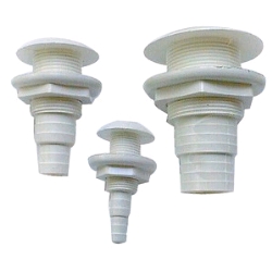 [B3234] WHITE 3/4 THRU-HULL FITTING