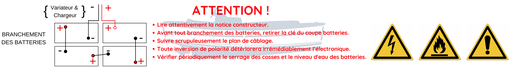 [B3249] AUTOCOLLANT ATTENTION BRANCHEMENT 24V FR