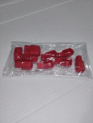 [B6350] CAPOT ROUGE POUR COSSES TUBULAIRES 6 A 10mm (SACHET DE 10)