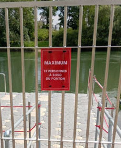 [B6470] PANNEAU POUR PONTON "MAXIMUM 12 PERSONNES"